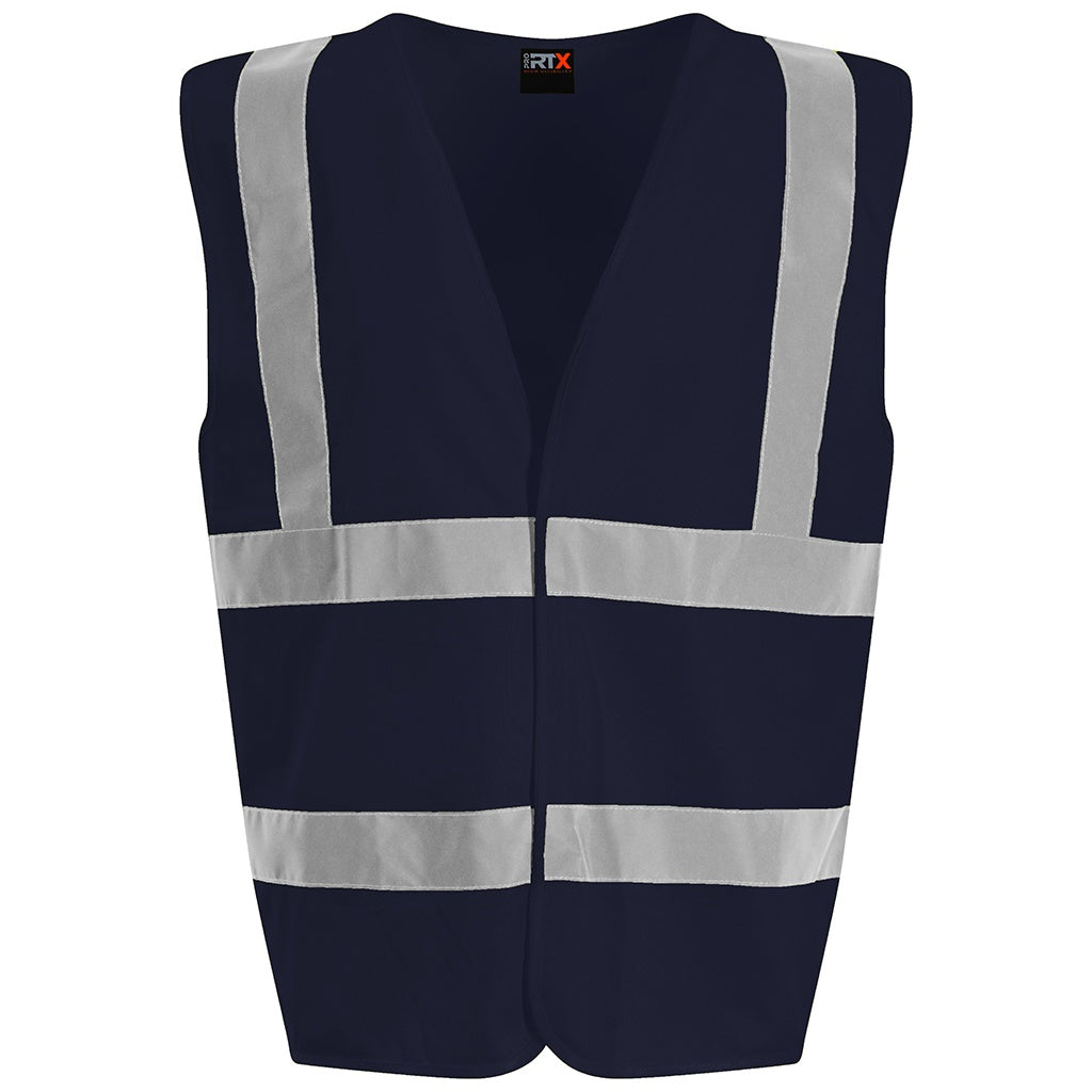 Navy - Front - PRO RTX High Visibility Unisex Waistcoat