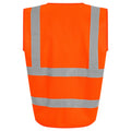 Orange - Back - PRO RTX High Visibility Unisex Waistcoat