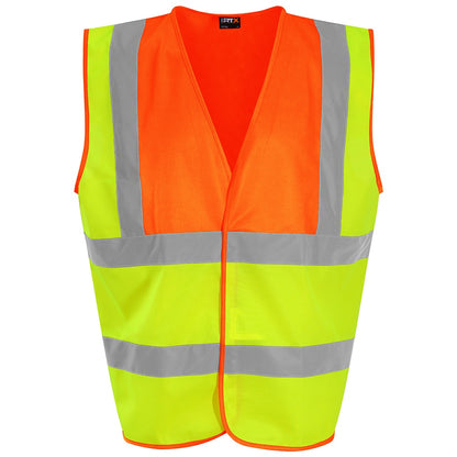 Yellow-Orange - Front - PRO RTX High Visibility Unisex Waistcoat
