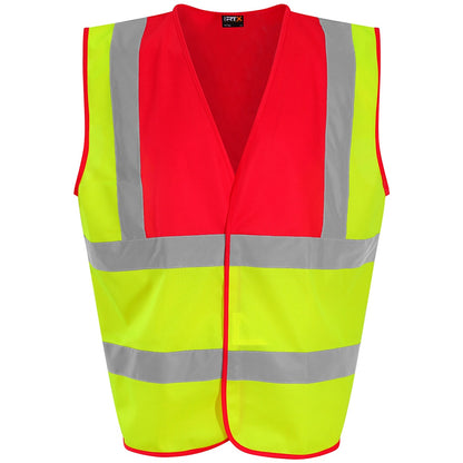 Yellow-Pink - Front - PRO RTX High Visibility Unisex Waistcoat