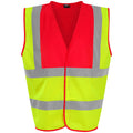 Yellow-Pink - Front - PRO RTX High Visibility Unisex Waistcoat