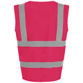 Pink - Back - PRO RTX High Visibility Unisex Waistcoat