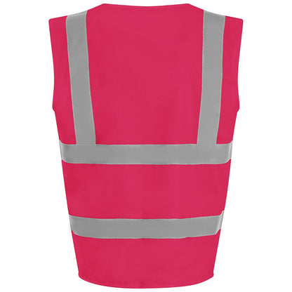 Pink - Back - PRO RTX High Visibility Unisex Waistcoat