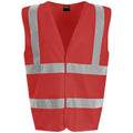 Red - Front - PRO RTX High Visibility Unisex Waistcoat