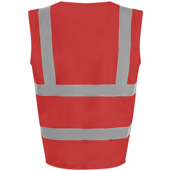 Red - Back - PRO RTX High Visibility Unisex Waistcoat