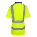 Yellow-Navy - Back - PRO RTX Mens High Visibility Polo Shirt