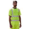 Yellow-Navy - Back - PRO RTX High Visibility Mens T-Shirt