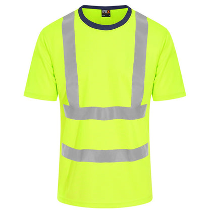 Yellow-Navy - Front - PRO RTX High Visibility Mens T-Shirt