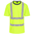 Yellow-Navy - Front - PRO RTX High Visibility Mens T-Shirt