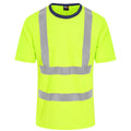 Yellow-Navy - Front - PRO RTX High Visibility Mens T-Shirt