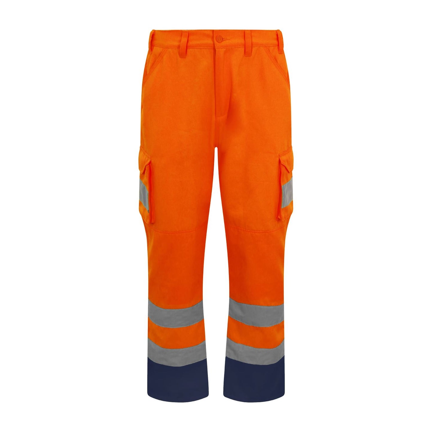 Orange - Front - PRO RTX High Visibility Mens Cargo Trousers