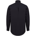 Black - Back - Henbury Mens Modern Long Sleeve Classic Fit Oxford Shirt