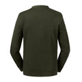 Dark Olive - Back - Russell Unisex Adults Pure Organic Reversible Sweatshirt
