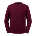 Burgundy - Front - Russell Unisex Adults Pure Organic Reversible Sweatshirt