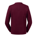 Burgundy - Back - Russell Unisex Adults Pure Organic Reversible Sweatshirt
