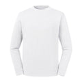 White - Front - Russell Unisex Adults Pure Organic Reversible Sweatshirt