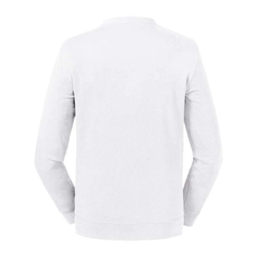 White - Back - Russell Unisex Adults Pure Organic Reversible Sweatshirt