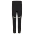 Black - Front - Tombo Kids-Childrens-Girls Panelled Leggings