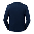 French Navy - Back - Russell Mens Pure Organic Long Sleeve T-Shirt