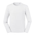White - Front - Russell Mens Pure Organic Long Sleeve T-Shirt