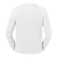 White - Back - Russell Mens Pure Organic Long Sleeve T-Shirt