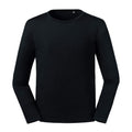 Black - Front - Russell Mens Pure Organic Long Sleeve T-Shirt