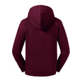 Burgundy - Back - Russell Kids-Childrens Authentic Zip Hooded Sweatshirt