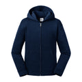 French Navy - Front - Russell Kids-Childrens Authentic Zip Hooded Sweatshirt