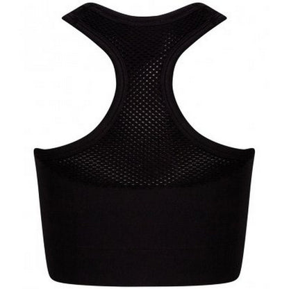 Black - Back - Tombo Kids-Childrens-Girls Seamless Crop Top