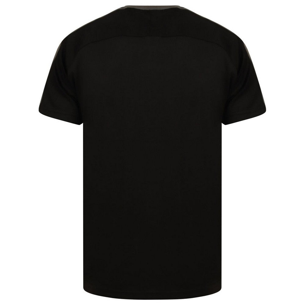 Black-Gunmetal - Back - Finden and Hales Unisex Team T-Shirt