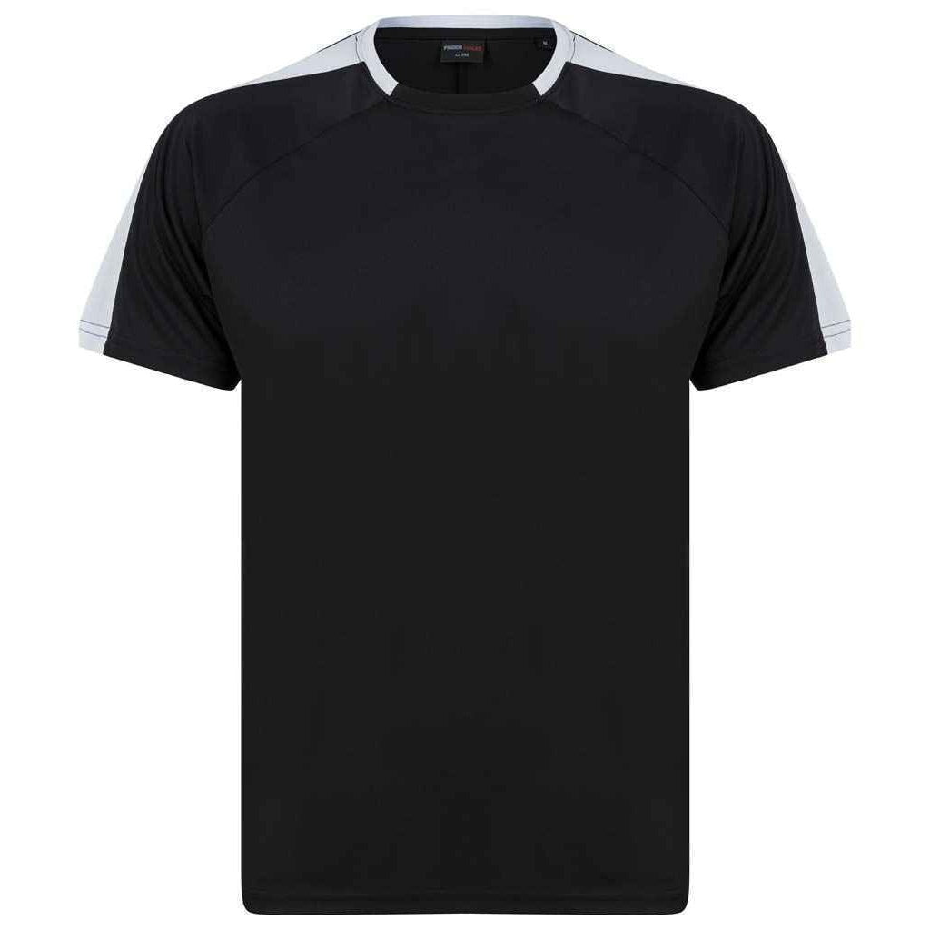 Black-White - Front - Finden and Hales Unisex Team T-Shirt