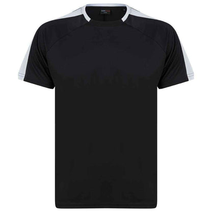 Black-White - Front - Finden and Hales Unisex Team T-Shirt