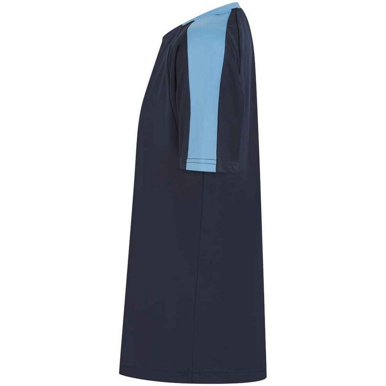 Navy-Sky Blue - Side - Finden and Hales Unisex Team T-Shirt