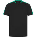 Black-Emerald - Front - Finden and Hales Unisex Team T-Shirt