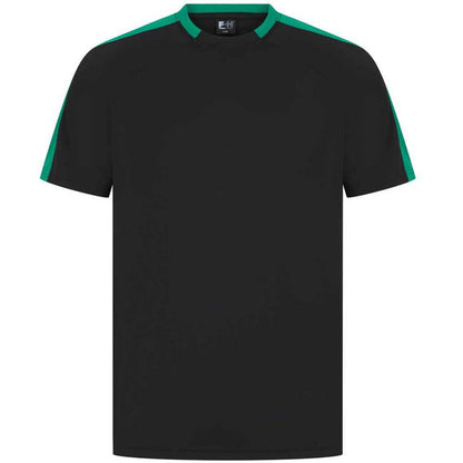 Black-Emerald - Front - Finden and Hales Unisex Team T-Shirt