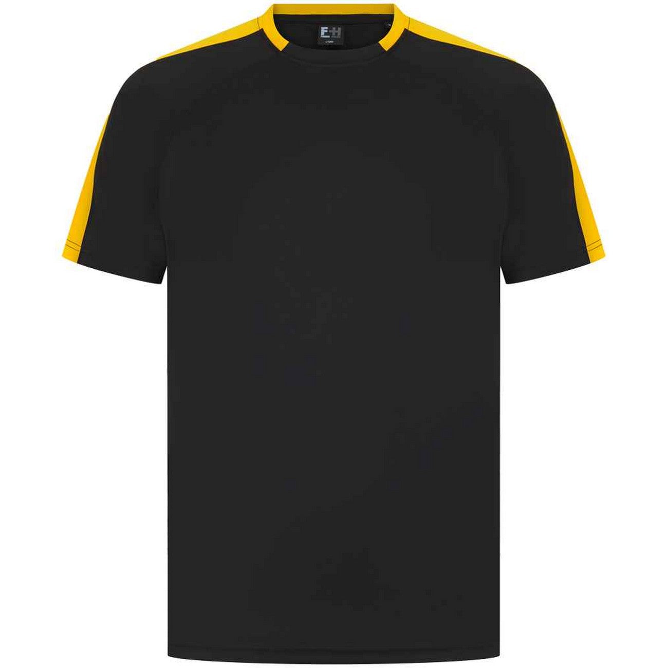 Black-White - Close up - Finden and Hales Unisex Team T-Shirt