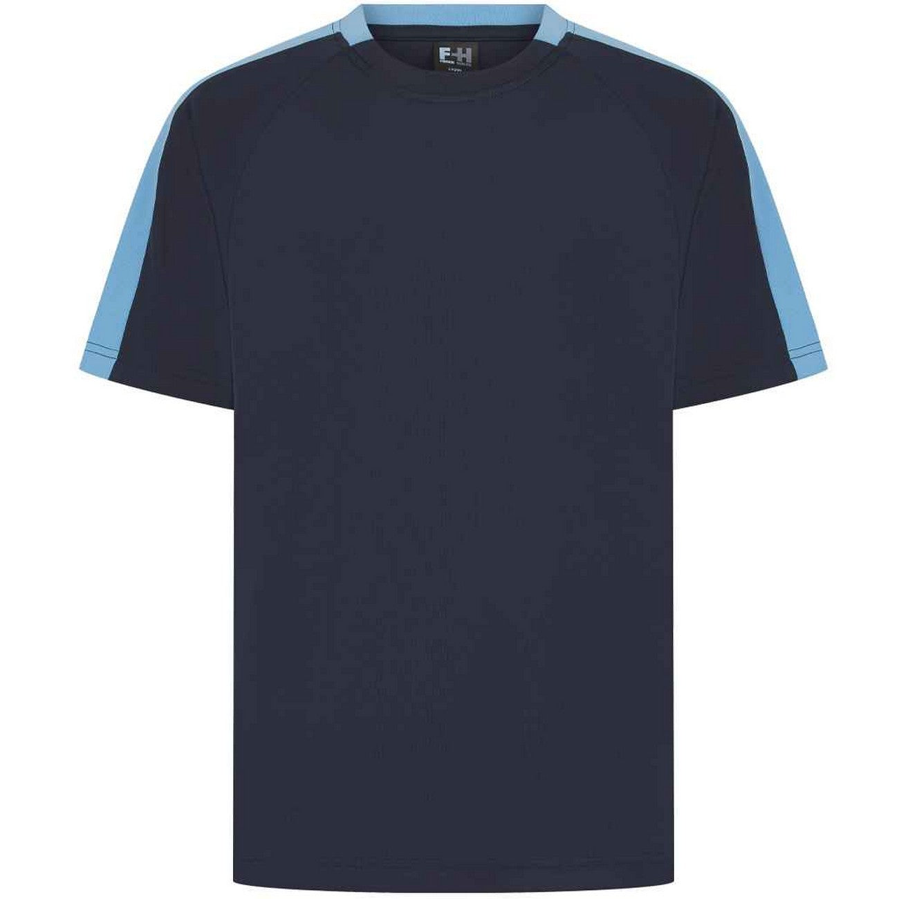 Navy-Sky Blue - Front - Finden and Hales Unisex Team T-Shirt