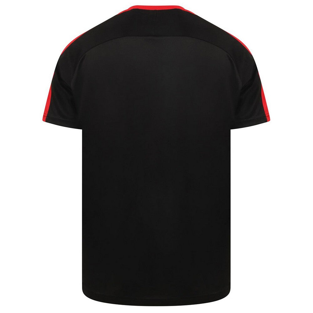 Black-Red - Back - Finden and Hales Unisex Team T-Shirt