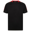 Black-Red - Front - Finden and Hales Unisex Team T-Shirt