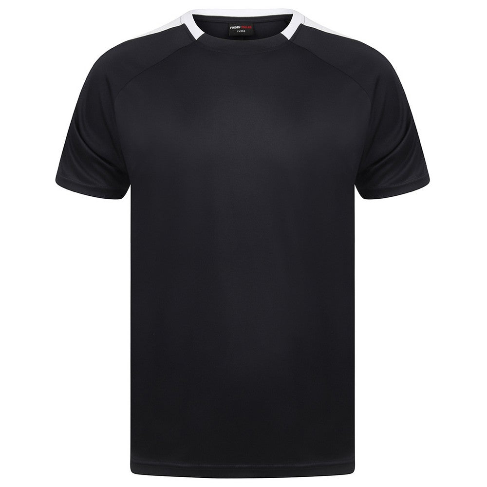 Navy-White - Front - Finden and Hales Unisex Team T-Shirt