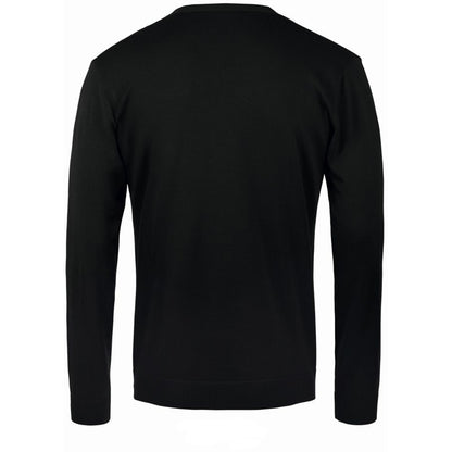 Black - Back - SOLS Mens Golden V Neck Cardigan