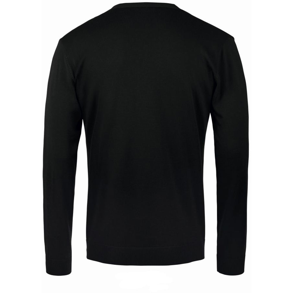 Black - Back - SOLS Mens Golden V Neck Cardigan