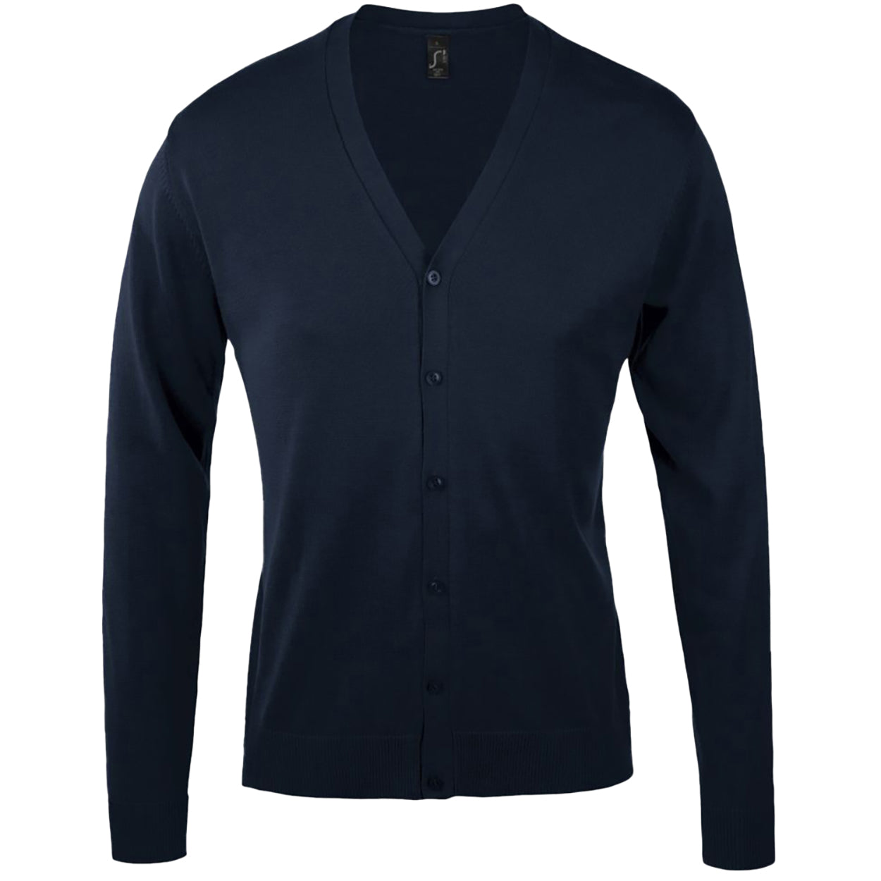 Navy - Front - SOLS Mens Golden V Neck Cardigan
