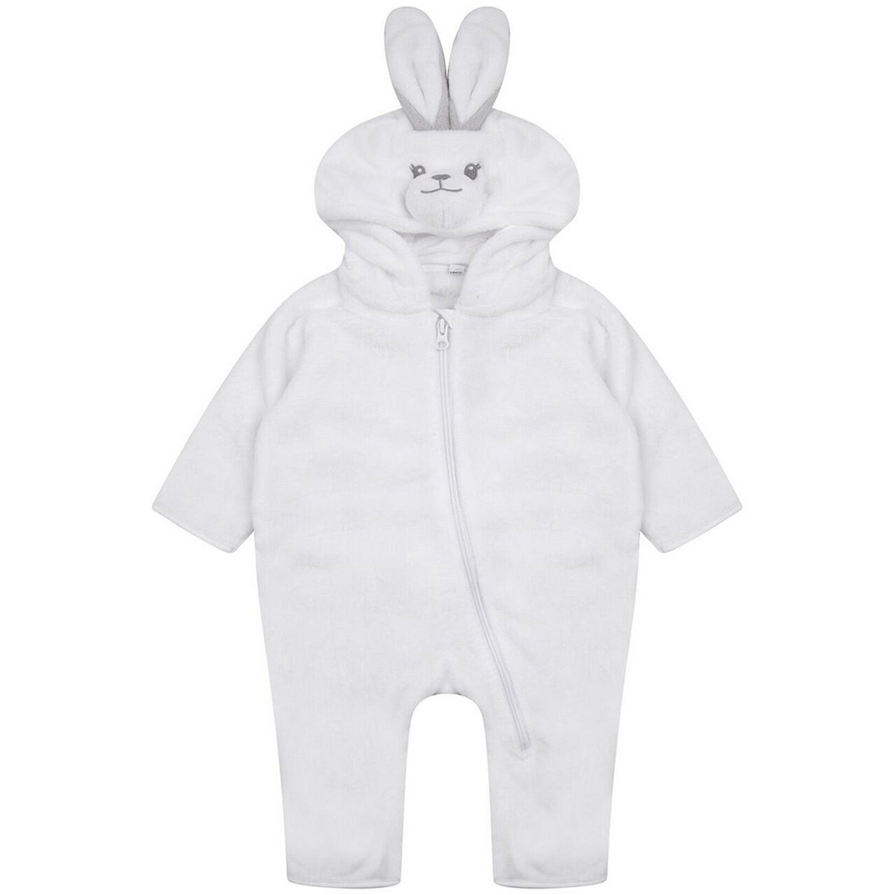 White - Front - Larkwood Babies Rabbit Design All In One
