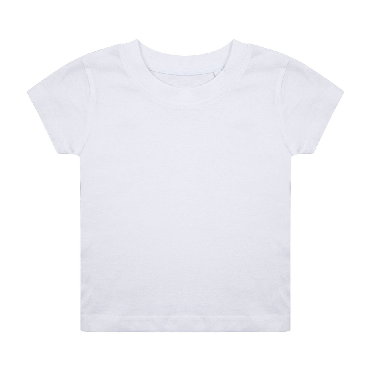 White - Front - Larkwood Babies Organic T-Shirt