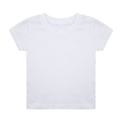 White - Front - Larkwood Babies Organic T-Shirt
