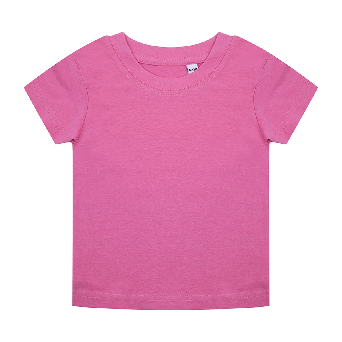 Bright Pink - Front - Larkwood Babies Organic T-Shirt