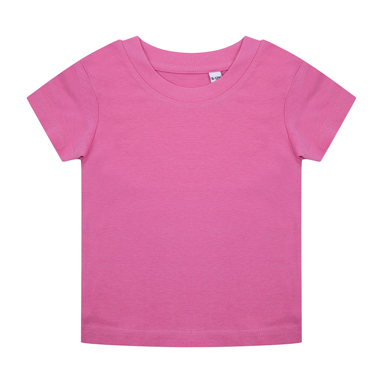 Bright Pink - Front - Larkwood Babies Organic T-Shirt