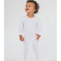 White - Side - Larkwood Babies Organic Sleepsuit