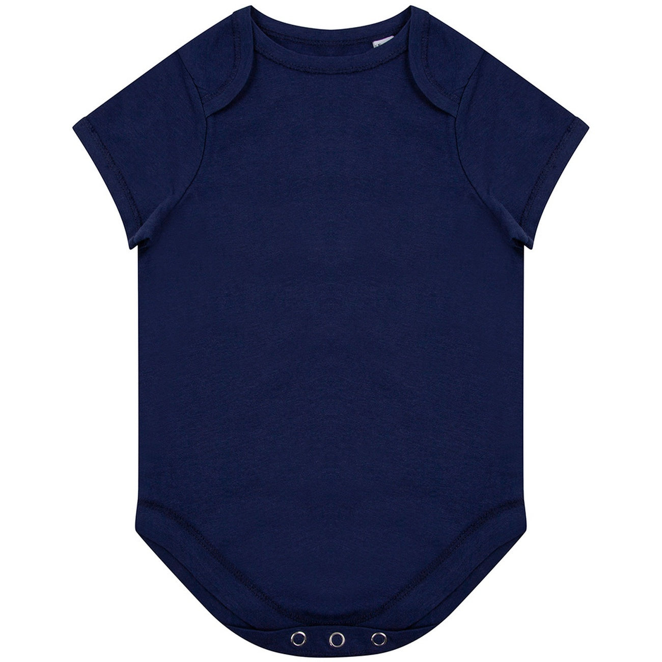 Navy - Front - Larkwood Babies Organic Bodysuit